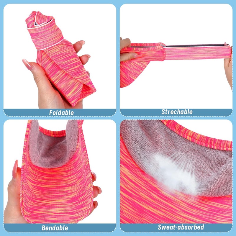 Marrywindix 1 Piece Sun Visor Hat Stretch Headband Sport Wear Athletic Visor Cap for Women and Men - Image 4